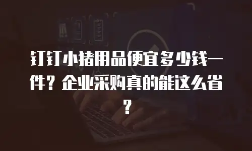 钉钉小猪用品便宜多少钱一件？企业采购真的能这么省？
