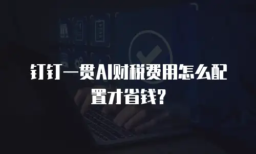 钉钉一贯AI财税费用怎么配置才省钱？
