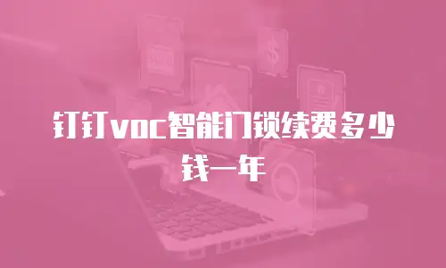 钉钉voc智能门锁续费多少钱一年