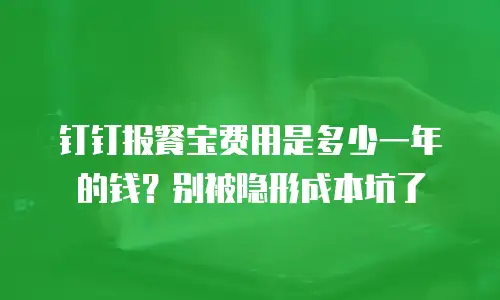 钉钉报餐宝费用是多少一年的钱？别被隐形成本坑了