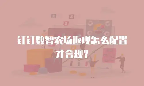 钉钉数智农场返现怎么配置才合规？