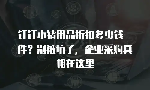 钉钉小猪用品折扣多少钱一件？别被坑了，企业采购真相在这里