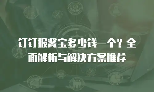钉钉报餐宝多少钱一个？全面解析与解决方案推荐
