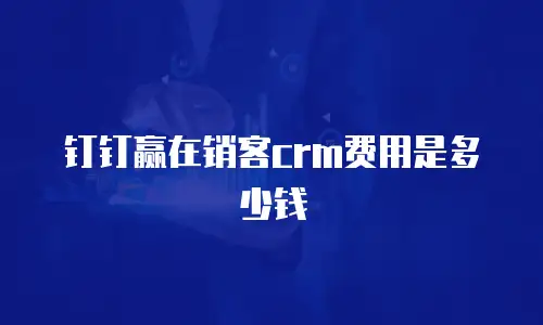 钉钉赢在销客crm费用是多少钱