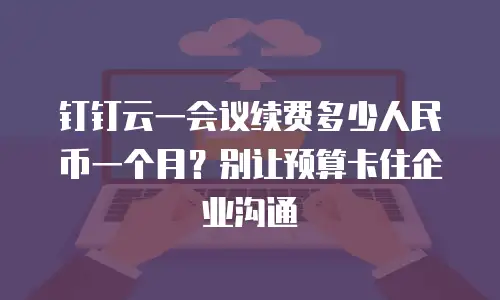 钉钉云一会议续费多少人民币一个月？别让预算卡住企业沟通