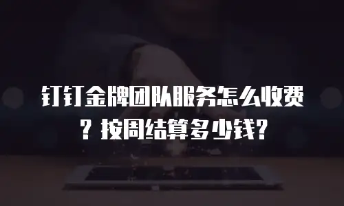 钉钉金牌团队服务怎么收费？按周结算多少钱？