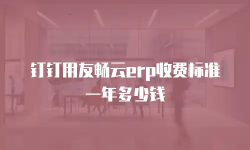 钉钉用友畅云erp收费标准一年多少钱