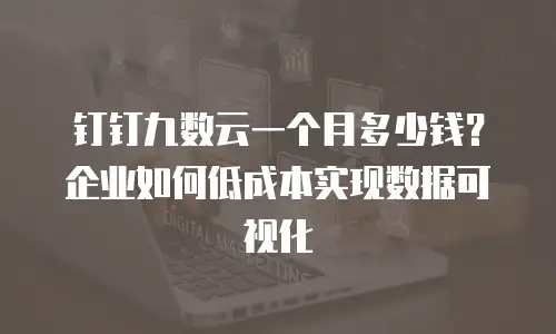 钉钉九数云一个月多少钱？企业如何低成本实现数据可视化
