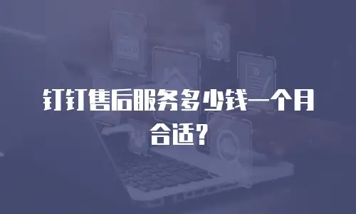 钉钉售后服务多少钱一个月合适？