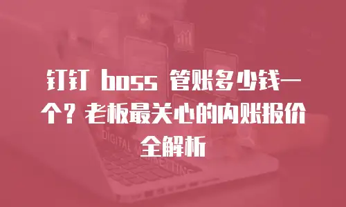钉钉 boss 管账多少钱一个？老板最关心的内账报价全解析