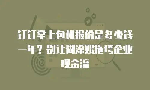 钉钉掌上包机报价是多少钱一年？别让糊涂账拖垮企业现金流