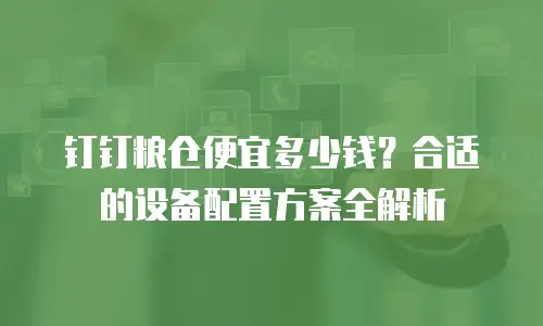 钉钉粮仓便宜多少钱？合适的设备配置方案全解析