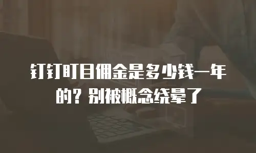 钉钉盯目佣金是多少钱一年的？别被概念绕晕了