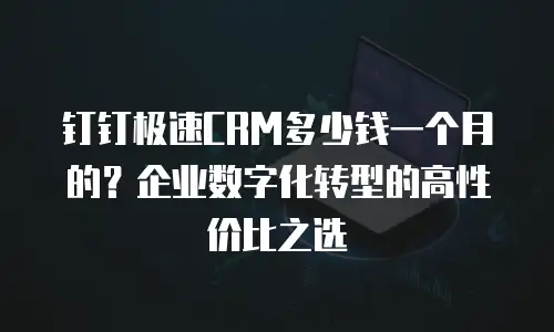 钉钉极速CRM多少钱一个月的？企业数字化转型的高性价比之选