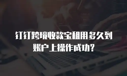 钉钉跨境收款宝租用多久到账户上操作成功？