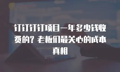 钉钉钉钉项目一年多少钱收费的？老板们最关心的成本真相