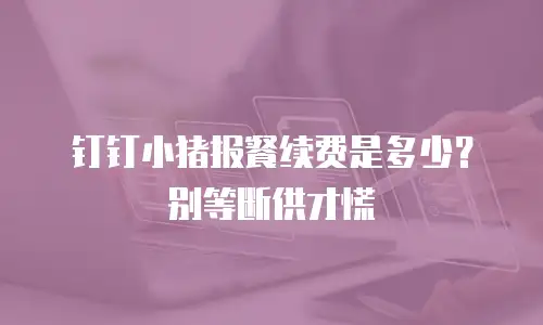 钉钉小猪报餐续费是多少？别等断供才慌