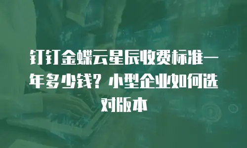 钉钉金蝶云星辰收费标准一年多少钱？小型企业如何选对版本