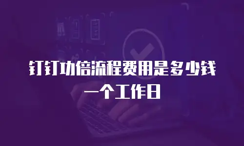 钉钉功倍流程费用是多少钱一个工作日