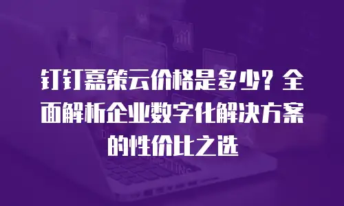 钉钉嘉策云价格是多少？全面解析企业数字化解决方案的性价比之选