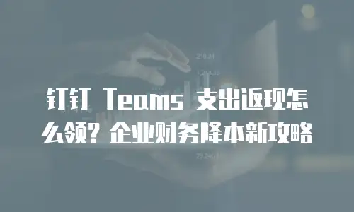 钉钉 Teams 支出返现怎么领？企业财务降本新攻略