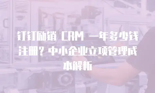 钉钉励销 CRM 一年多少钱注册？中小企业立项管理成本解析