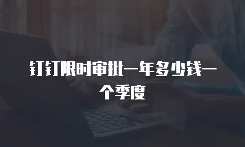 钉钉限时审批一年多少钱一个季度