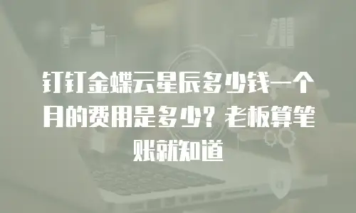 钉钉金蝶云星辰多少钱一个月的费用是多少？老板算笔账就知道