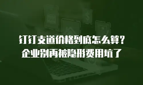 钉钉支道价格到底怎么算？企业别再被隐形费用坑了