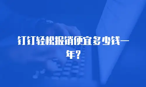 钉钉轻松报销便宜多少钱一年？