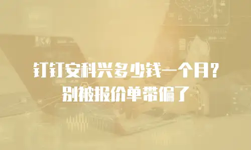 钉钉安科兴多少钱一个月？别被报价单带偏了