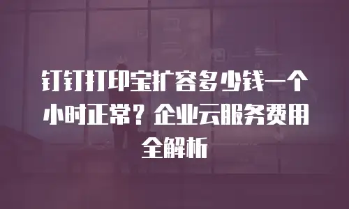 钉钉打印宝扩容多少钱一个小时正常？企业云服务费用全解析