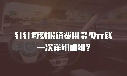 钉钉每刻报销费用多少元钱一次详细明细？