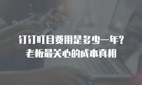 钉钉盯目费用是多少一年？老板最关心的成本真相
