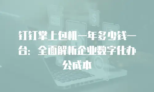 钉钉掌上包机一年多少钱一台：全面解析企业数字化办公成本
