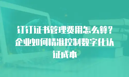 钉钉证书管理费用怎么算？企业如何精准控制数字化认证成本