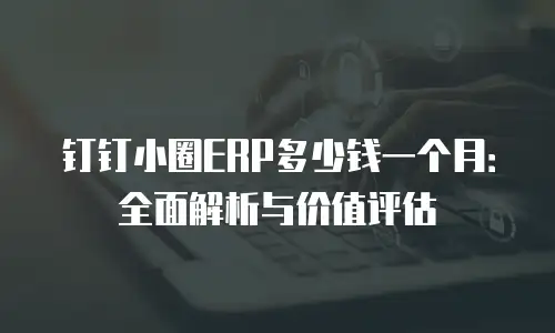 钉钉小圈ERP多少钱一个月：全面解析与价值评估