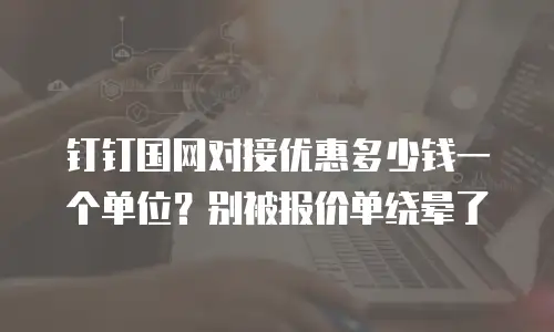 钉钉国网对接优惠多少钱一个单位？别被报价单绕晕了