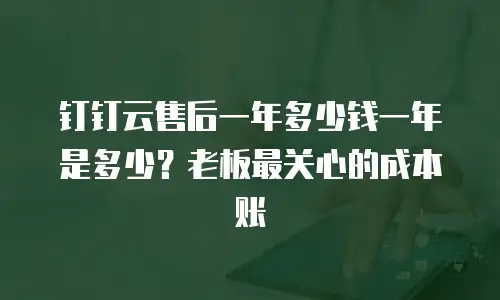钉钉云售后一年多少钱一年是多少？老板最关心的成本账
