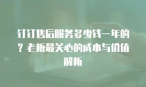 钉钉售后服务多少钱一年的？老板最关心的成本与价值解析