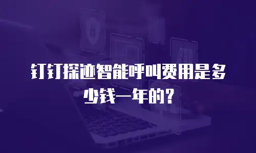 钉钉探迹智能呼叫费用是多少钱一年的？