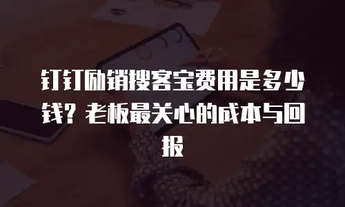 钉钉励销搜客宝费用是多少钱？老板最关心的成本与回报