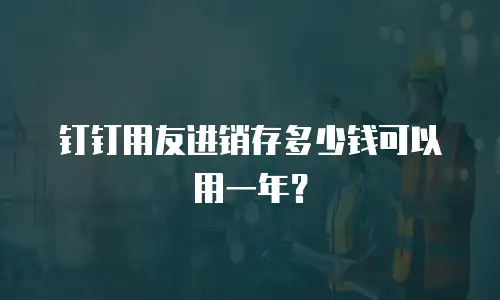 钉钉用友进销存多少钱可以用一年？