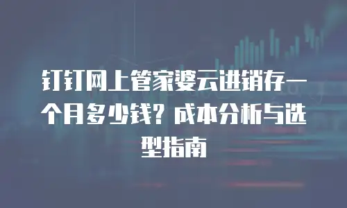 钉钉网上管家婆云进销存一个月多少钱？成本分析与选型指南