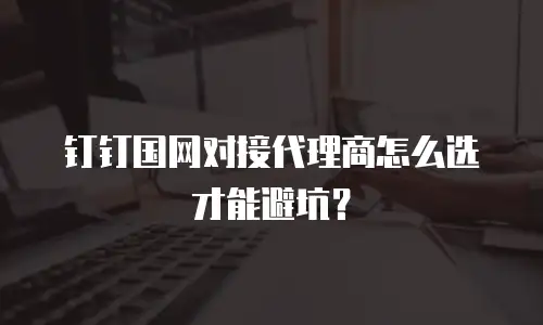 钉钉国网对接代理商怎么选才能避坑？