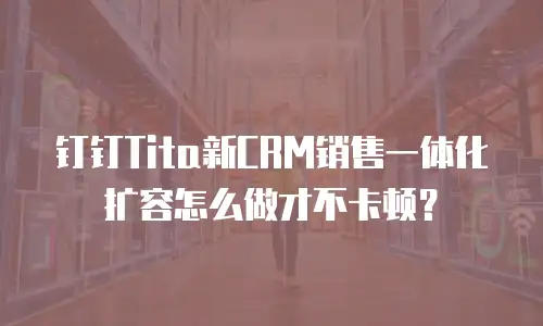 钉钉Tita新CRM销售一体化扩容怎么做才不卡顿？