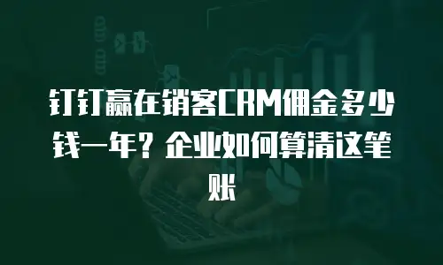 钉钉赢在销客CRM佣金多少钱一年？企业如何算清这笔账