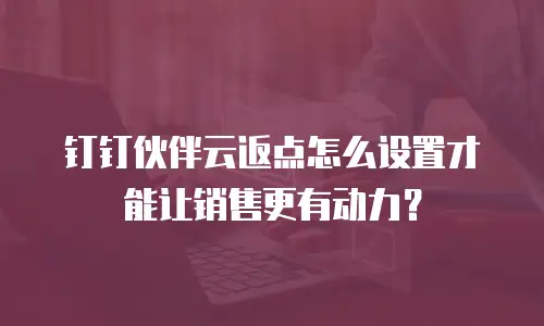 钉钉伙伴云返点怎么设置才能让销售更有动力？