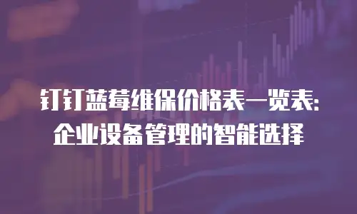 钉钉蓝莓维保价格表一览表：企业设备管理的智能选择