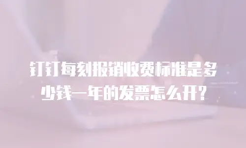 钉钉每刻报销收费标准是多少钱一年的发票怎么开？